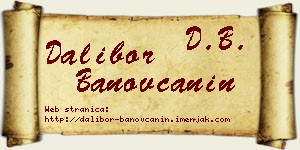 Dalibor Banovčanin vizit kartica